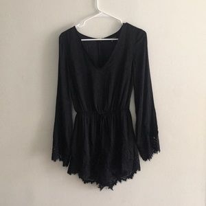Kendall and Kylie black lace romper